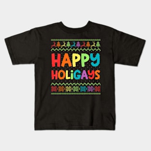 Gay Christmas  LGBT  Holigays Party Kids T-Shirt